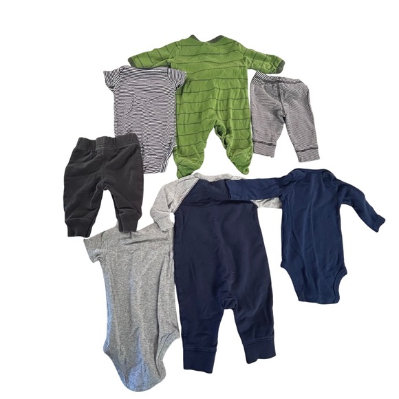 Carter's and Circo Baby Boy Clothes Lot Bodysuits Pants Sleepers Infant - Picture 2 of 9